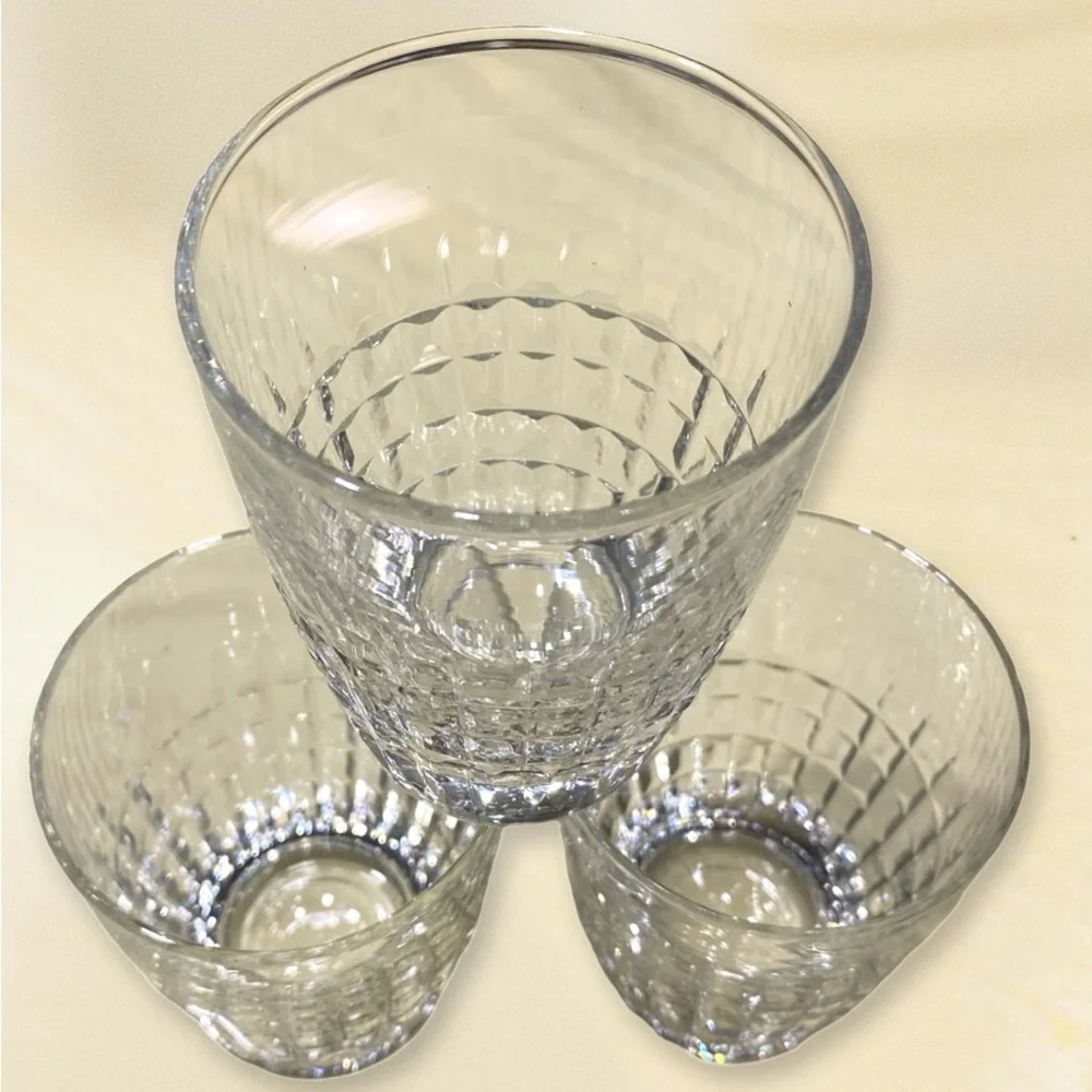 ~BUNDLE ONLY~Three Cut Glass Small Juice Cups